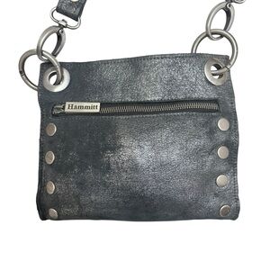 Hammitt Metallic Gray Tony small Crossbody Bag